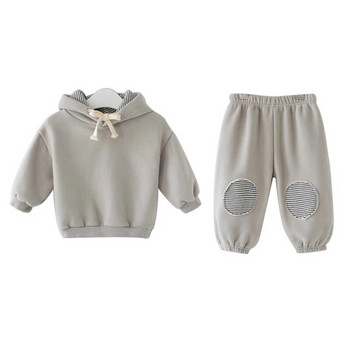 MILANCEL Нов пролетен комплект бебешки дрехи Спортен костюм за бебета Сладко мече Детски горни дрехи 2 БР.