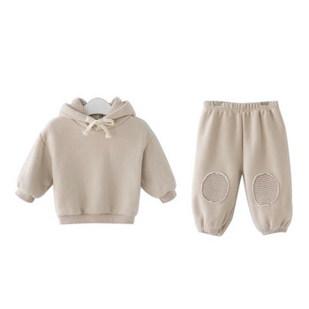 MILANCEL Нов пролетен комплект бебешки дрехи Спортен костюм за бебета Сладко мече Детски горни дрехи 2 БР.