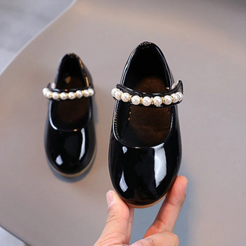 Кожени обувки за момичета Zapatos Niña 2023 Нови перлени обувки за принцеса, модни обувки на Мери Джейн, обувки на Лорита, детски обувки, рокли за момичета