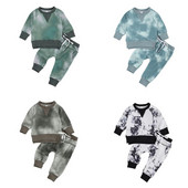 Citgeett pavasara jaundzimušo mazuļu drēbju komplekts ar garām piedurknēm sporta krekli, topi + bikses zīdaiņu apģērbu komplekti, mazuļu tērpi