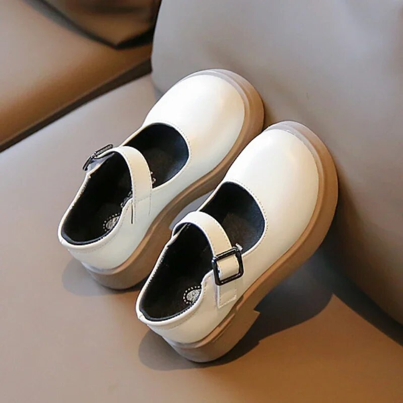 Meiteņu vienkrāsainas ādas apavi kāzu ballītei, bērni, melni, skolas apavi, bērnu kleitas apavi Princese Lolita Mary Janes