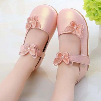2-12 години Детски кожени обувки Удобни красиви обувки на принцеса за момичета с пеперуди за сватбено тържество Детски единични обувки