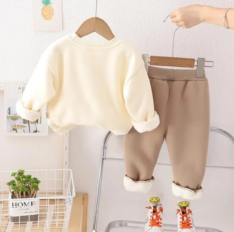 Mazuļu zēnu apģērbu komplekti rudens ziemas lāča pulovers ar garām piedurknēm vilnas džemperi Mētelis un bikses Ziemassvētku mazuļu bērnu tērpi