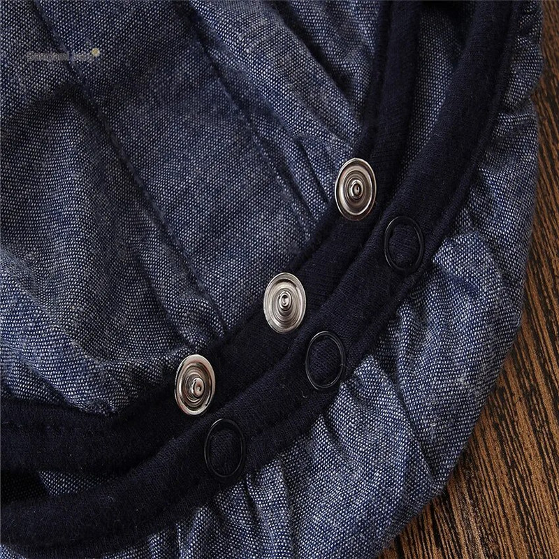 Βρεφικά αγόρια Ρούχα για νεογέννητο Άνοιξη & Φθινόπωρο Gentleman κοστούμι μακρυμάνικο ρόμπερ + τζιν με παπιγιόν 3 ΤΕΜ Σετ μόδας