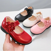 Pantofi Mary Janes dulci pentru fete, pentru petrecere la școală, flori de modă, pantofi cu flori pentru copii medii mari, pantofi noi de prințesă pentru copii
