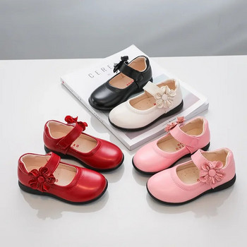 Момичета Sweet Mary Janes Обувки за училищно парти Модни цветя Флорални обувки за средно големи деца Нови детски обувки на принцеса