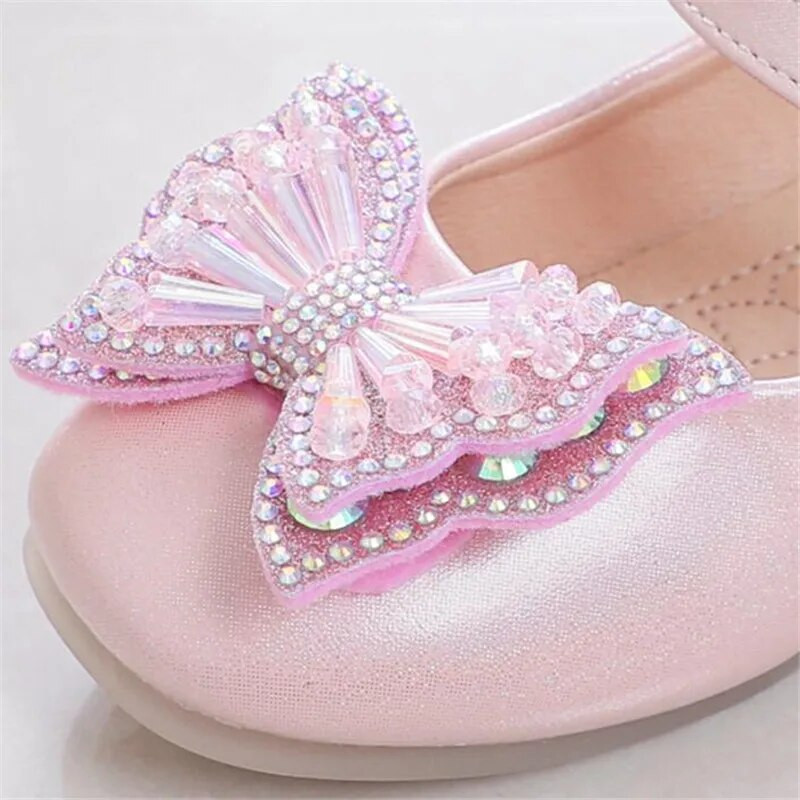 Παιδικά δερμάτινα παπούτσια κορίτσια μαύρα παπούτσια απόδοσης φθινόπωρο κοριτσίστικα παπούτσια πριγκίπισσα λευκά φασόλια μονά παπούτσια φοιτητικά φλατ παπούτσια