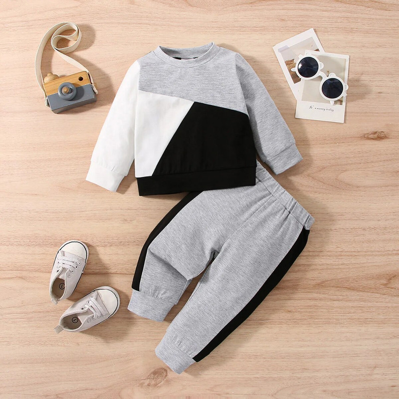 Rudens ziema 2gab. 0-3 gadi mazuļu zēnu apģērbu komplekts, rūtains, garām piedurknēm, bikses, tērpi, mazi bērni 6 9 12 18 24 mēneši, bērni, bērni