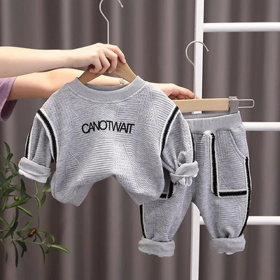 Mazuļu zēnu grezni apģērbi, mazuļu tērpi, multfilmas, džemperis ar garām piedurknēm, kapuciņi, topi un bikses, 2 gab., bērnu zīmolu apģērbu komplekti