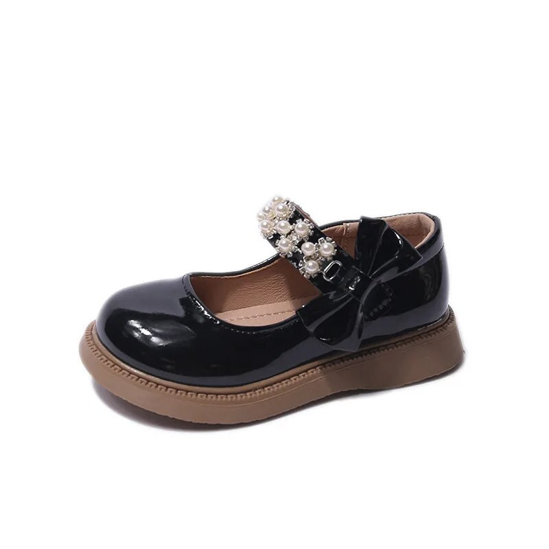 туфли для девочки Modes ādas apavi meitenēm pavasarīgi saldie princešu apavi Jauni britu dimanta apavi ar mīksto zoli, daudzpusīgi bērnu apavi아기 신발