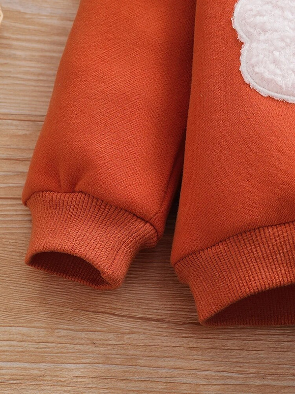 Rudens žiemos rūbų rinkinys kūdikiams Oranžiniai vaikiški drabužiai berniukams Animaciniai filmukai Lapės spaudiniai Mažylio kostiumas Jaukūs megztiniai vaikams 1-3Y