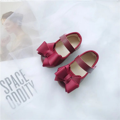 Παιδικά δερμάτινα παπούτσια Κομψά παπούτσια για κορίτσια με παπιγιόν Παιδικά ρηχά μονόχρωμα παπούτσια Princess Mary Janes Παιδικά Flat single παπούτσια