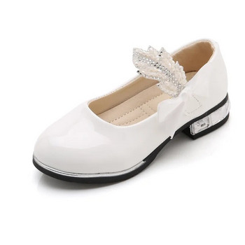 Деца Деца Бебешки момичета Кожени обувки на цветя Единично меко дъно Обувки за танцова принцеса 2023 Пролет Есен Студентски детски обувки