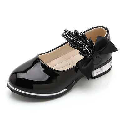 Bērnu, mazuļu, meiteņu, ziedu ādas apavi ar vienu mīksto apakšu deju princešu apavi 2023. gada pavasara rudens studentu kleitu apavi