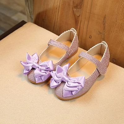 1-6 ani Copii Fata Printesa Bowknot Dans Piele Nubuck Pantofi singuri Fata Casual Pantofi moi de petrecere Pantofi de dans de marca Copii