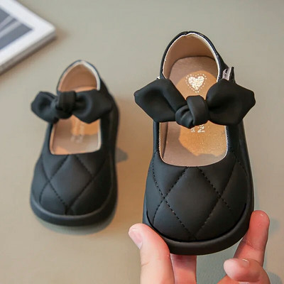 Rudens meitenes Mary Janes šūšanas tauriņš, jauka vienkrāsaina bērnu ādas apavi, plakana āķa cilpa, elpojoša maza bērnu apavi 21-30