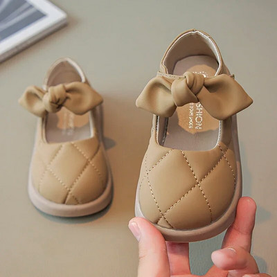 Rudens meitenes Mary Janes šūšanas tauriņš, jauka vienkrāsaina bērnu ādas apavi, plakana āķa cilpa, elpojoša maza bērnu apavi 21-30