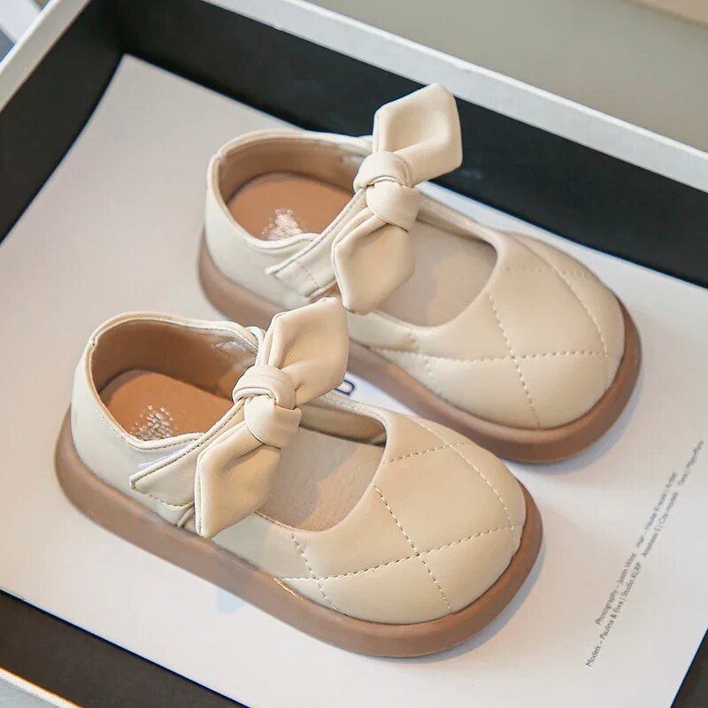 Rudens meitenes Mary Janes šūšanas tauriņš, jauka vienkrāsaina bērnu ādas apavi, plakana āķa cilpa, elpojoša maza bērnu apavi 21-30
