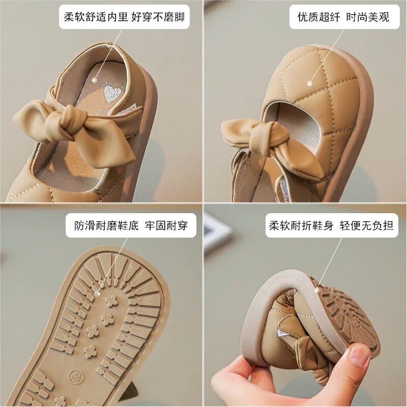 Rudens meitenes Mary Janes šūšanas tauriņš, jauka vienkrāsaina bērnu ādas apavi, plakana āķa cilpa, elpojoša maza bērnu apavi 21-30
