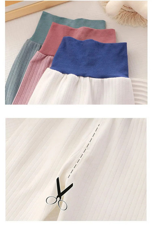 Mazuļu drēbju komplekts jauns stils augsts viduklis vēders aizsargtērps mazulim rudens ziemas samta apģērbi garās bikses meitenes zēni mājas apģērbi