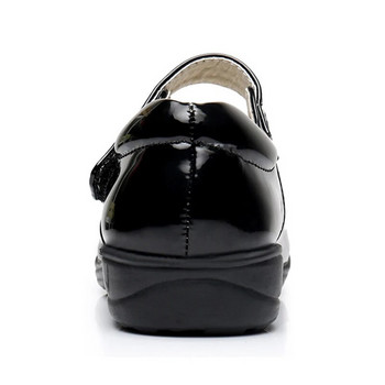 Кожени обувки за момичета за деца Ученически черни обувки от PU кожа Рокля на цветя Сватбени бели детски обувки с равни етикети