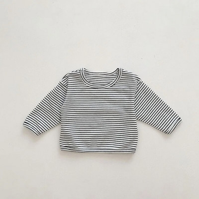 0-3 ani, nou-născut, haine de toamnă, tricou cu mâneci lungi cu dungi Topuri, urs, desene animate, pantaloni cu bretele din denim, salopete, ținută pentru băiat și fată