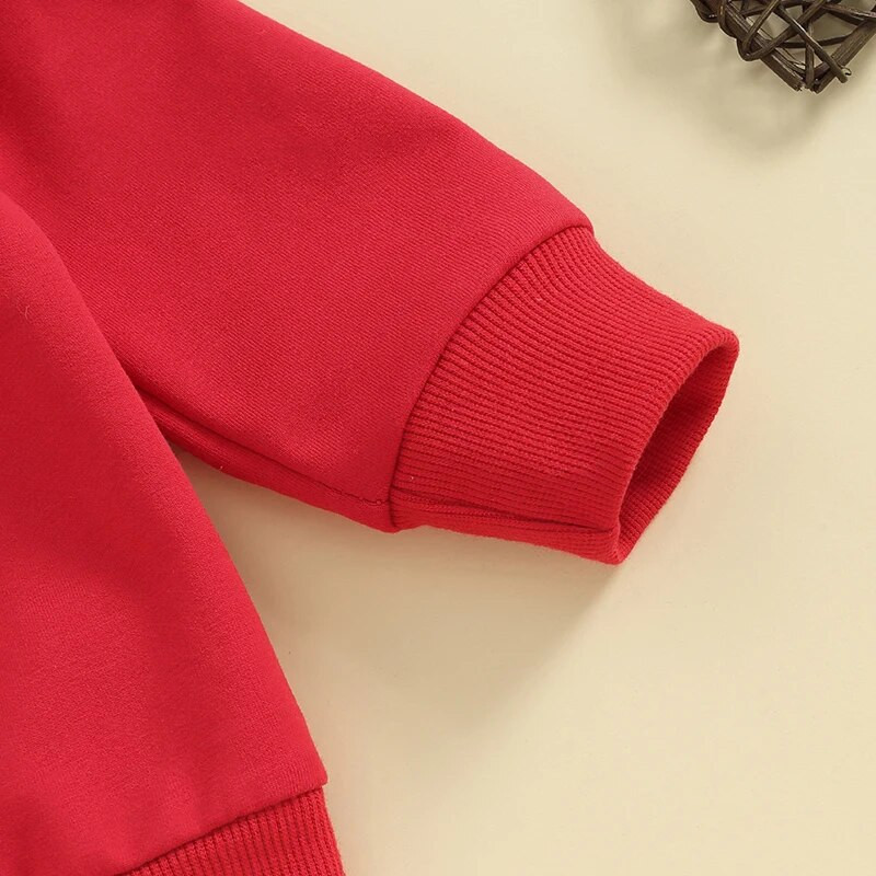 2023-11-03 Lioraitiin 0-3Y Βρεφικά ρούχα για αγόρια Επιστολή για την Ημέρα του Αγίου Βαλεντίνου τύπωμα μακρυμάνικο φούτερ και ελαστικό παντελόνι ρούχα