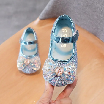 CN 21-36 Παιδικά παπούτσια για κορίτσι Bling Rhinestone Παιδικά παπούτσια Princess Flats για κορίτσια Mary Jane Παιδικά παπούτσια για πάρτι για κορίτσια ασημί, ροζ