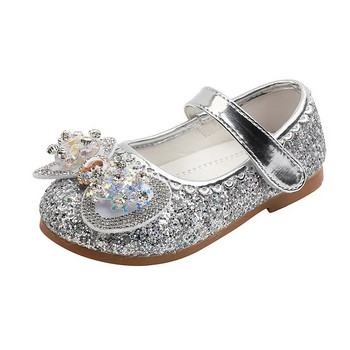 CN 21-36 Παιδικά παπούτσια για κορίτσι Bling Rhinestone Παιδικά παπούτσια Princess Flats για κορίτσια Mary Jane Παιδικά παπούτσια για πάρτι για κορίτσια ασημί, ροζ