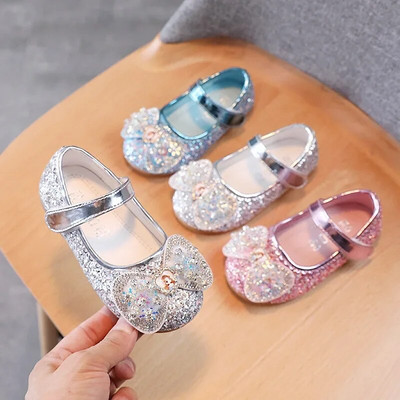 CN 21-36 Παιδικά παπούτσια για κορίτσι Bling Rhinestone Παιδικά παπούτσια Princess Flats για κορίτσια Mary Jane Παιδικά παπούτσια για πάρτι για κορίτσια ασημί, ροζ