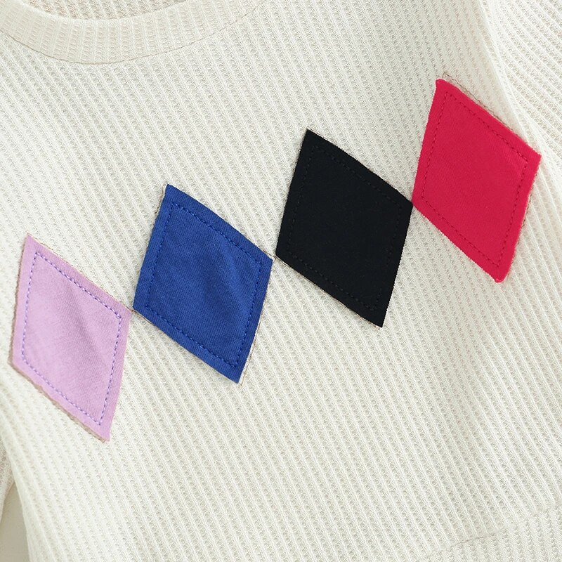 Lapsed Beebid Poisid Tüdrukud Sügistalvised Komplektid Ülikond Mood Geomeetria Muster Meeste Kaelus Pikad varrukad Pusad Püksid 2 tk riidekomplekt