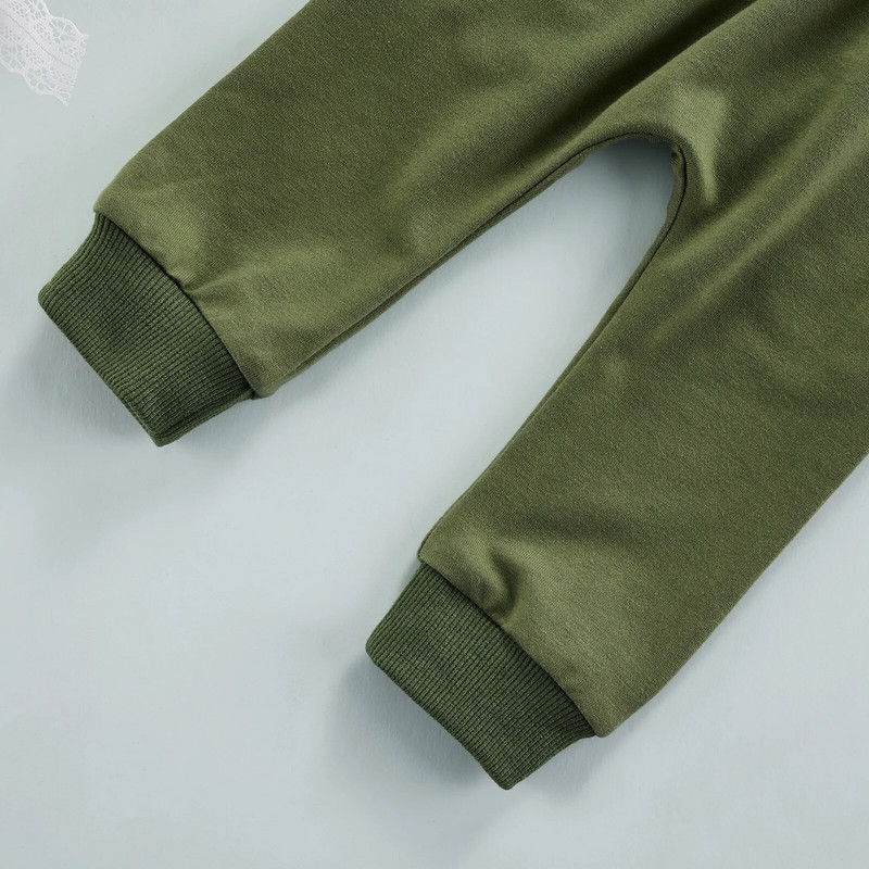 Citgeett rudens jaundzimušo zēnu ikdienas treniņtērpi, maskēšanās ar burtu apdruku, džemperi ar garām piedurknēm + kabatas bikses rudens drēbes