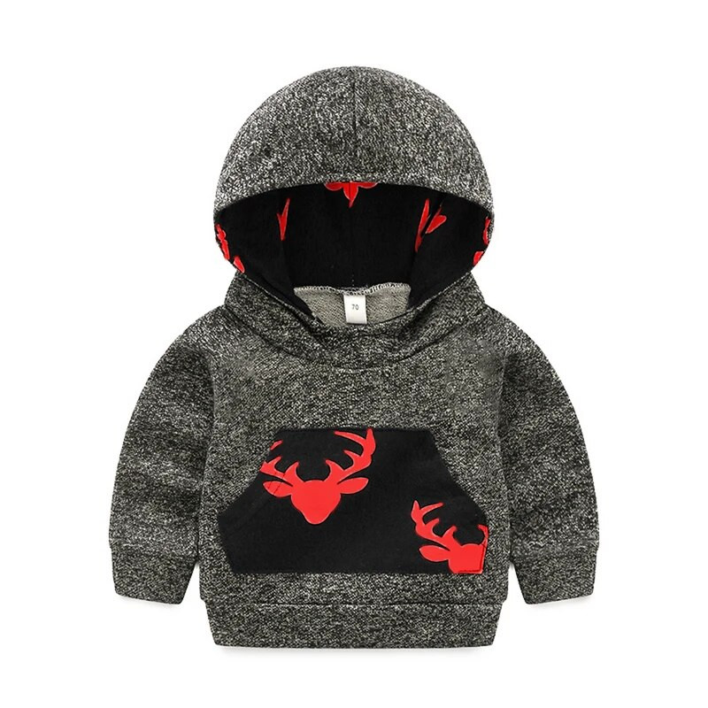 top and top Φθινοπωρινό Χειμώνα Unisex Βρεφικά Κορίτσια Αγόρια Casual Σετ ρούχων με κουκούλα Μακρυμάνικο Φούτερ + Παντελόνι Jogger 2 ΤΕΜ.