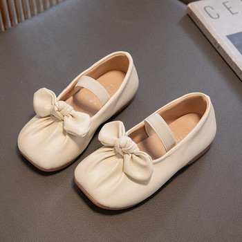 Βρεφικά κοριτσίστικα δερμάτινα παπούτσια 2023 Φθινόπωρο Άνετη μαλακή σόλα Παιδικά καθημερινά παπούτσια Μόδα Απλή φιόγκο Παπούτσια Princess Μέγεθος 23-33