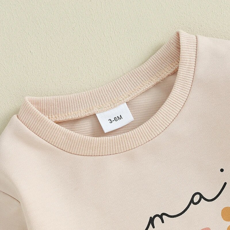 Väikelapsed Lapsed Poisid Tüdrukud Sügisrõivad Komplektid Pikkade varrukatega Kirjatrükiga Pullover Pusa ühevärvilised Taskupüksid Vabaaja rõivad