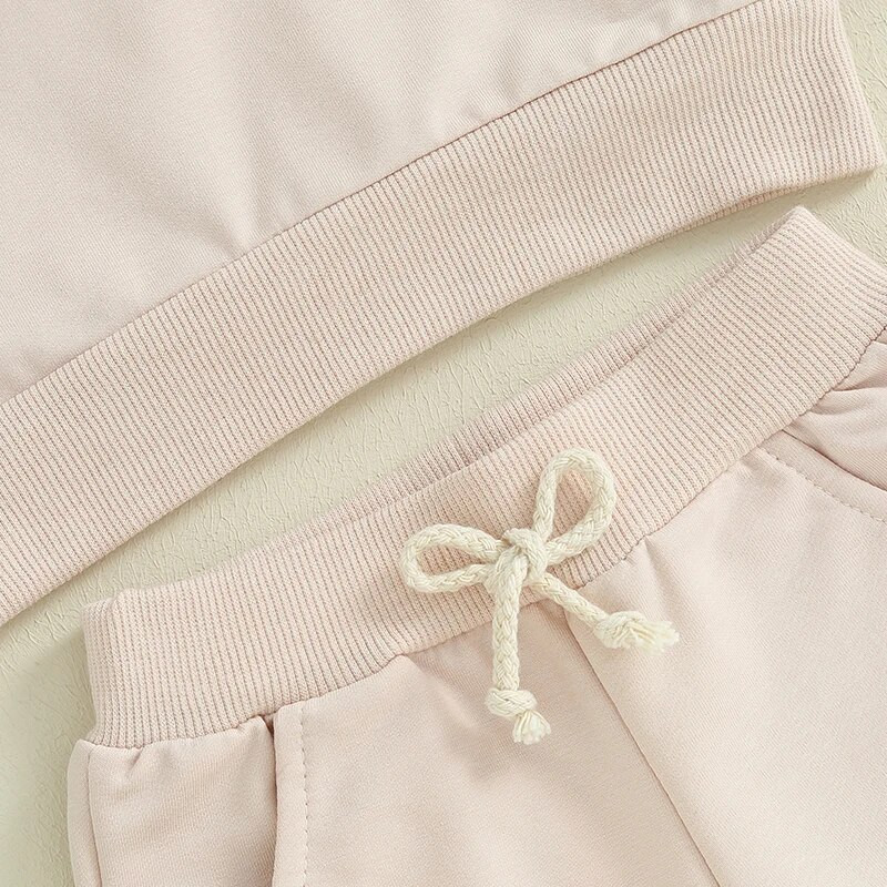 Väikelapsed Lapsed Poisid Tüdrukud Sügisrõivad Komplektid Pikkade varrukatega Kirjatrükiga Pullover Pusa ühevärvilised Taskupüksid Vabaaja rõivad