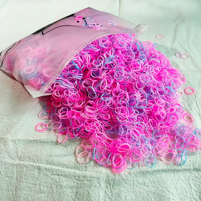500 buc pentru fete, benzi de cauciuc colorate de unică folosință, benzi elastice pentru păr, bentiță pentru copii, benzi pentru suport pentru coadă de cal, accesorii pentru păr pentru copii