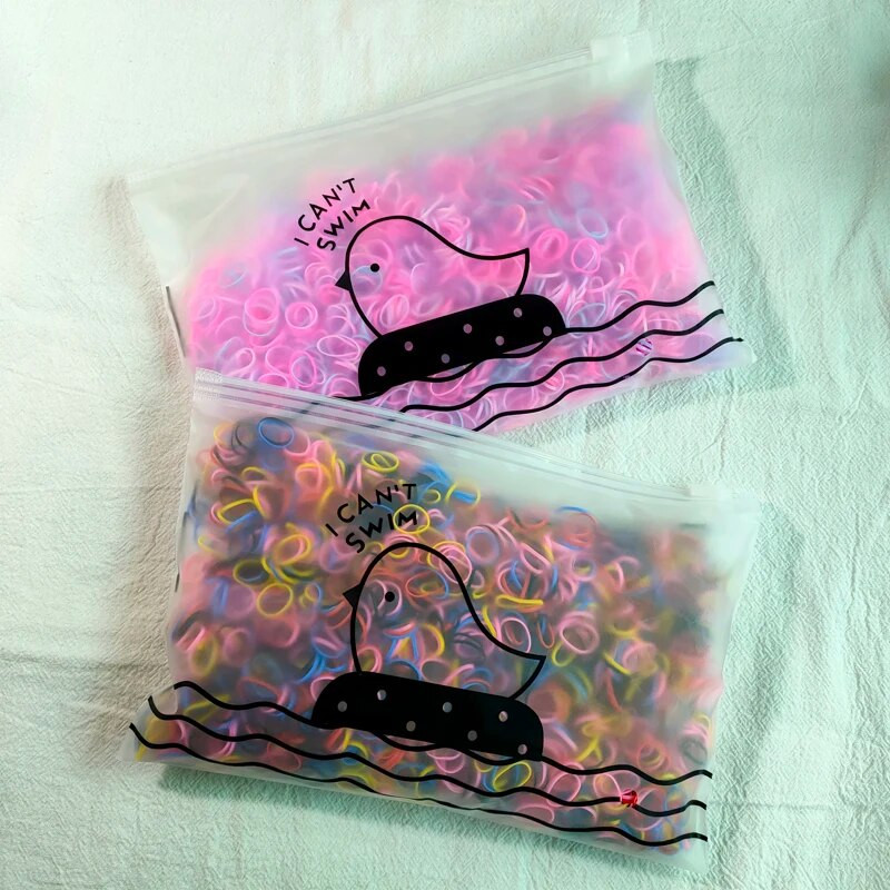 500 tk Tüdrukutele Värvilised ühekordsed kummipaelad Elastsed juuksepaelad Peapaelad Laste hobusesabahoidjapaelad Laste Juukseaksessuaarid