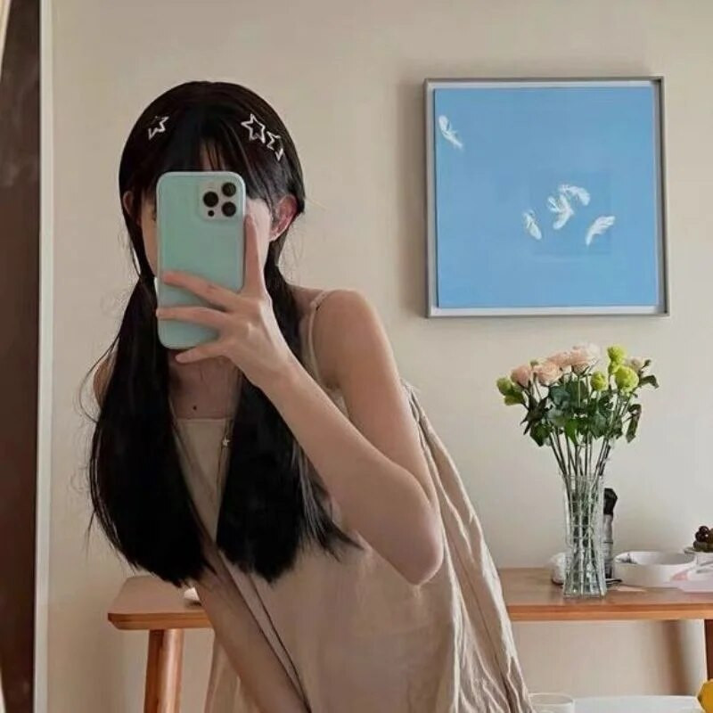 10-50 бр. Сребърна звезда BB щипки за коса Момичета Y2K Сладки шноли със звезди Дамски обикновени метални щипки за глава Аксесоари за коса Бижута