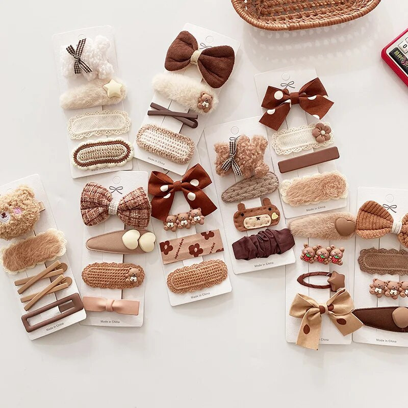 4Gb/komplekts Kafijas krāsa Karikatūra Princeses Matu sprādzes Bērni Meitenes Bērni Matu Sprādzes Barretes Aksesuāri Matu sprādzes Galvassegas Galvassegas