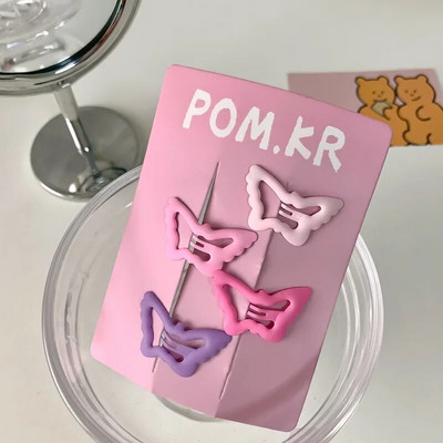 4GAB/partija Baby Solid Matu Spraudītes Zvaigznīte Truši Lācis Matadatas meitenēm Bērniem Piena Tēja Krāsa Ģeometriskas Spraudītes Jauki matu aksesuāri