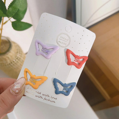 4GAB/partija Baby Solid Matu Spraudītes Zvaigznīte Truši Lācis Matadatas meitenēm Bērniem Piena Tēja Krāsa Ģeometriskas Spraudītes Jauki matu aksesuāri