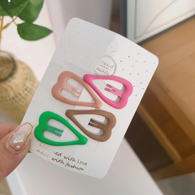 4GAB/partija Baby Solid Matu Spraudītes Zvaigznīte Truši Lācis Matadatas meitenēm Bērniem Piena Tēja Krāsa Ģeometriskas Spraudītes Jauki matu aksesuāri