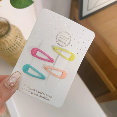 4GAB/partija Baby Solid Matu Spraudītes Zvaigznīte Truši Lācis Matadatas meitenēm Bērniem Piena Tēja Krāsa Ģeometriskas Spraudītes Jauki matu aksesuāri