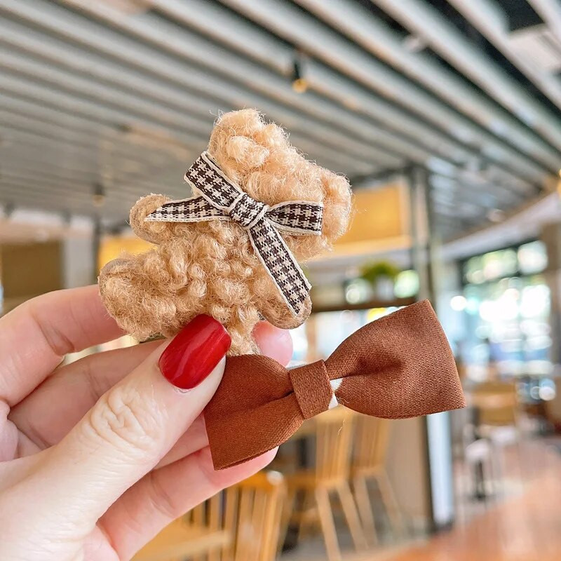 9 τμχ/Σετ Cute Bear Παιδική φουρκέτα Cartoon Baby Girls Hair Clips Bowknot Πλεκτά λουλούδια Παιδικά Barretees Αξεσουάρ για μωρά για τα μαλλιά