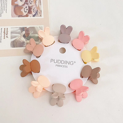 Jauni 10 gab. Luksusa matēta plastmasas mini matu spīles, saspraudes Krabju mazuļiem Gilrs Sweet Small Hairpin Barrettes Galvassegas Modes aksesuāri