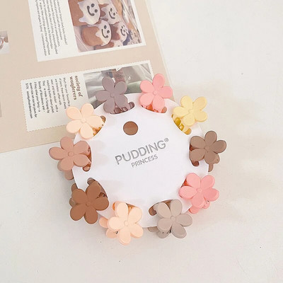 Jauni 10 gab. Luksusa matēta plastmasas mini matu spīles, saspraudes Krabju mazuļiem Gilrs Sweet Small Hairpin Barrettes Galvassegas Modes aksesuāri