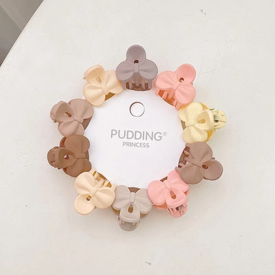 Jauni 10 gab. Luksusa matēta plastmasas mini matu spīles, saspraudes Krabju mazuļiem Gilrs Sweet Small Hairpin Barrettes Galvassegas Modes aksesuāri