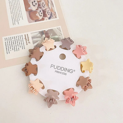 Jauni 10 gab. Luksusa matēta plastmasas mini matu spīles, saspraudes Krabju mazuļiem Gilrs Sweet Small Hairpin Barrettes Galvassegas Modes aksesuāri