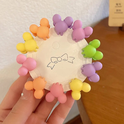 Jauni 10 gab. Luksusa matēta plastmasas mini matu spīles, saspraudes Krabju mazuļiem Gilrs Sweet Small Hairpin Barrettes Galvassegas Modes aksesuāri